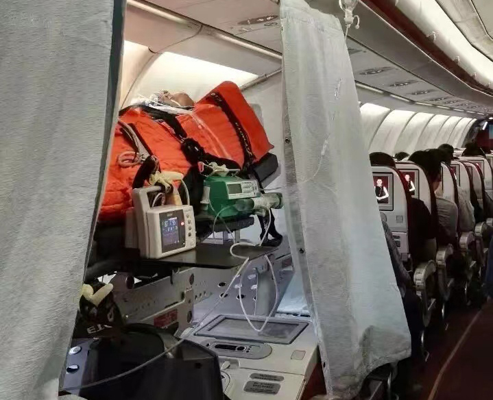 海阳市跨国医疗包机、航空担架